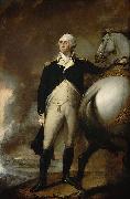 Gilbert Stuart Oil on canvas portrait of George Washington at Dorchester Heights. oil painting artist